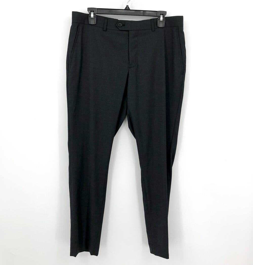 PENGUIN Men's Osman Wool Blend Flat Front Dress Pants 34x29 Charcoal Gray NWOT